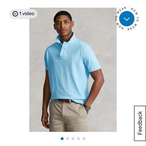 Polo Ralph Lauren Men’s French Turquoise Polo Size Medium NWT